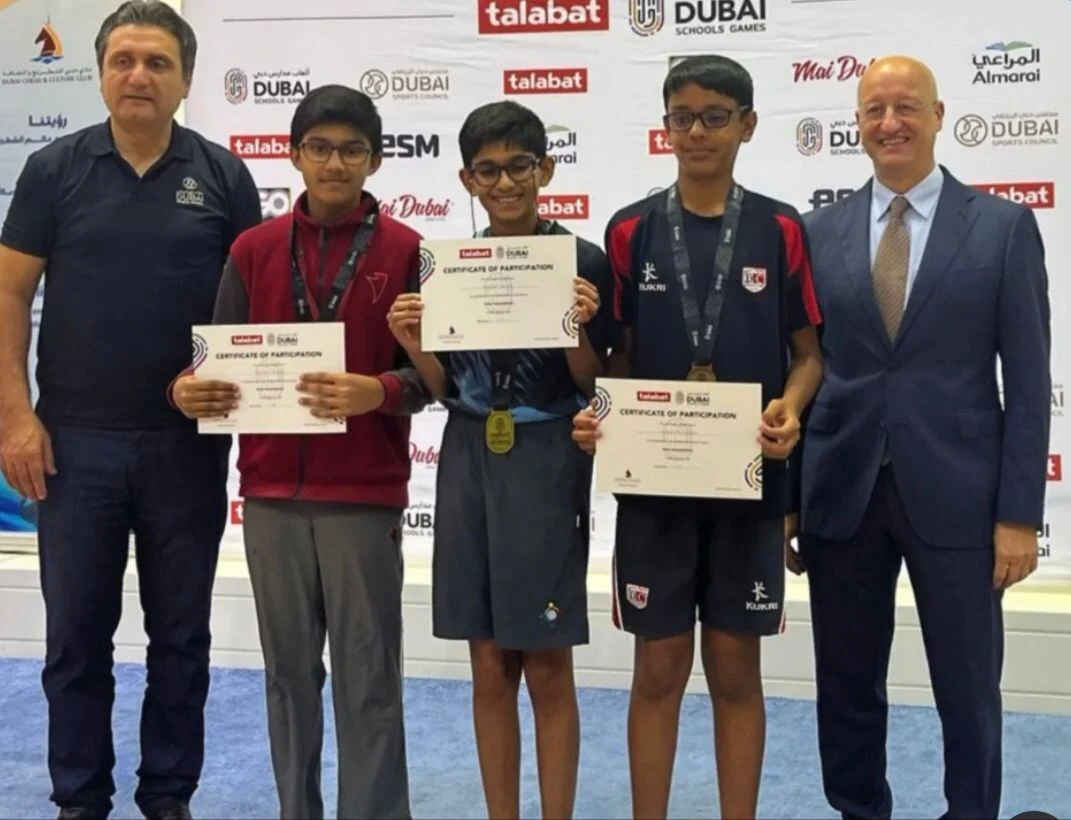 Dubai Schools Games – students receiving certificates